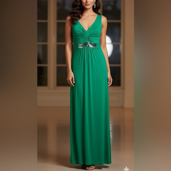 Boden Dresses & Skirts - Boden Beaded Green Jersey Maxi Dress